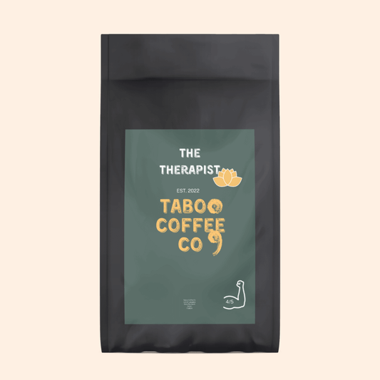 The Therapist coffee blend – a soothing and aromatic brew that envelops you in warmth. Its flavors evoke a sense of calm and reflection, much like a therapeutic session