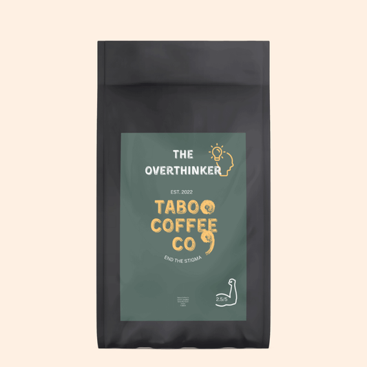 The Overthinker coffee blend – a rich, aromatic brew that invites contemplation. Its flavours dance between layers of complexity, much like the intricate thoughts of an overthinker