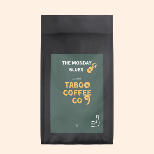A bold and invigorating coffee blend from Taboo Coffee Co. Expect a powerful caffeine kick with intense flavors. Perfect for Monday mornings or any time you need an energy boost
