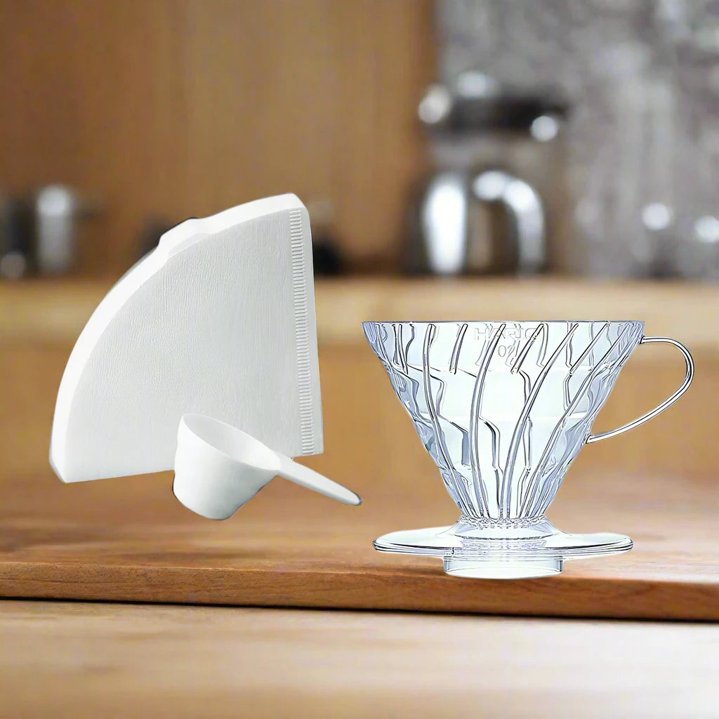 Hario V60 Coffee Dripper Set Transparent (Size 02)