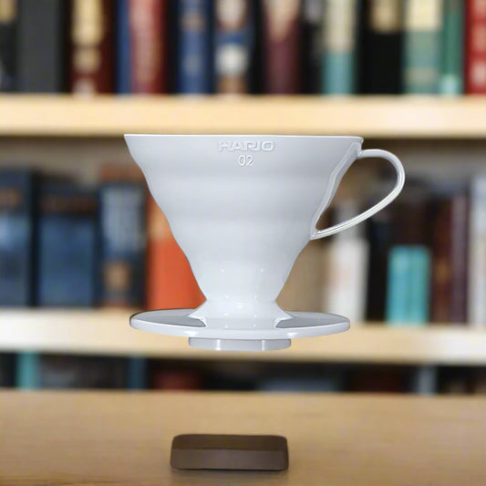 Hario V60 Plastic Coffee Dripper White - Size 02