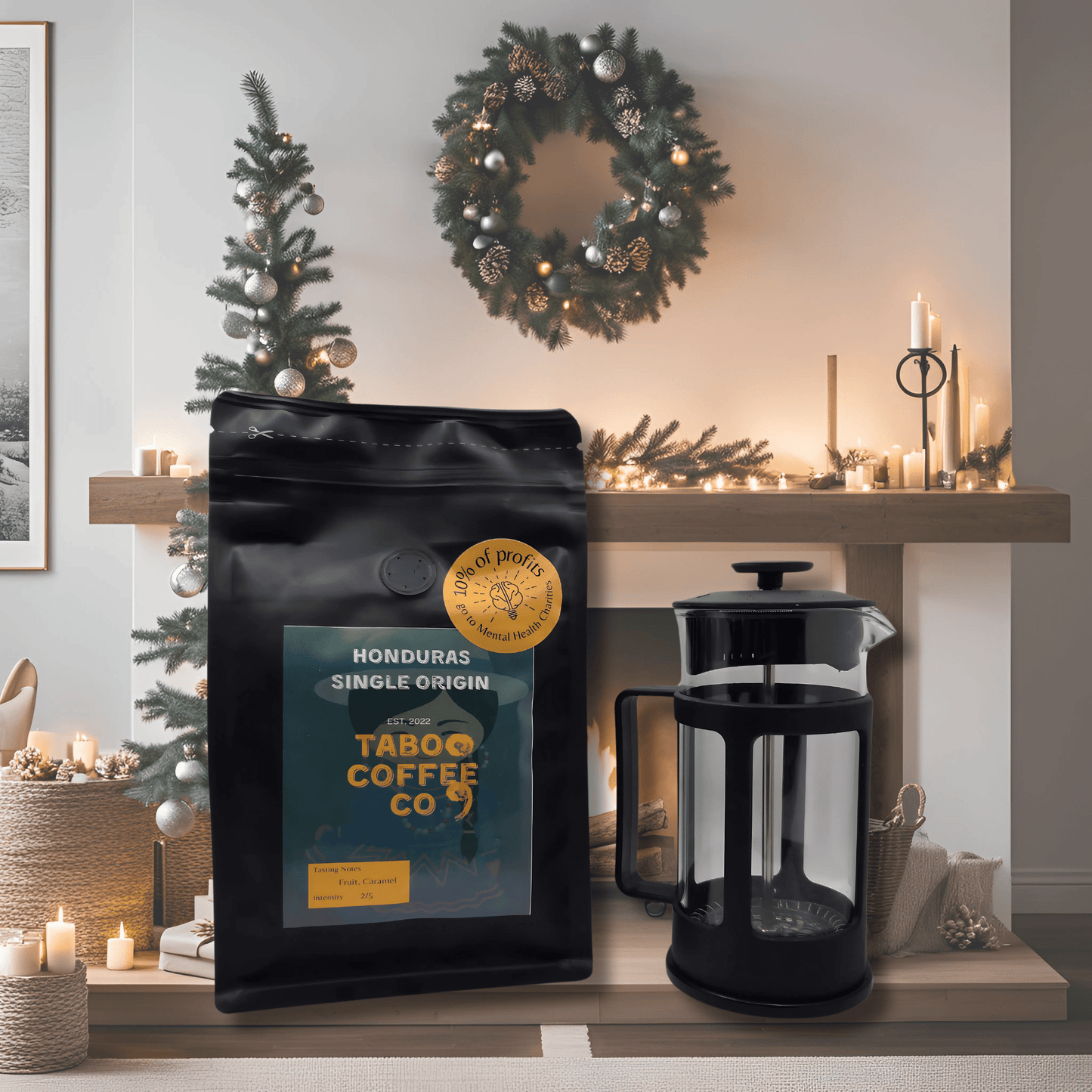 Taboo Coffee Co Gift Set Coffee Set with French press (CHOOSE YOUR OWN COFFEE)