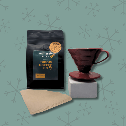 Taboo Coffee Co Gift Set Red V60 Dripper Gift Set Size 02 (CHOOSE YOUR OWN COFFEE)